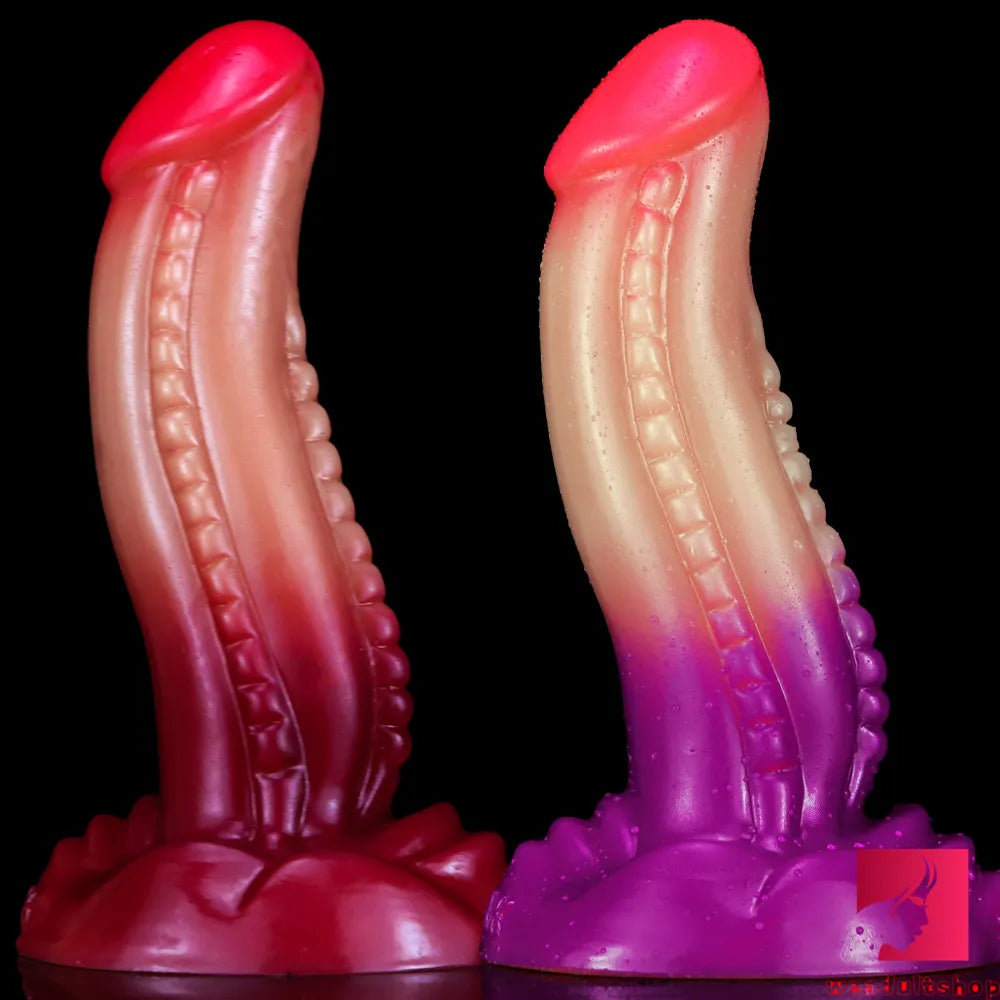 7.48in Pink Glans Fantasy Odd Ombre Silicone Penis Dildo