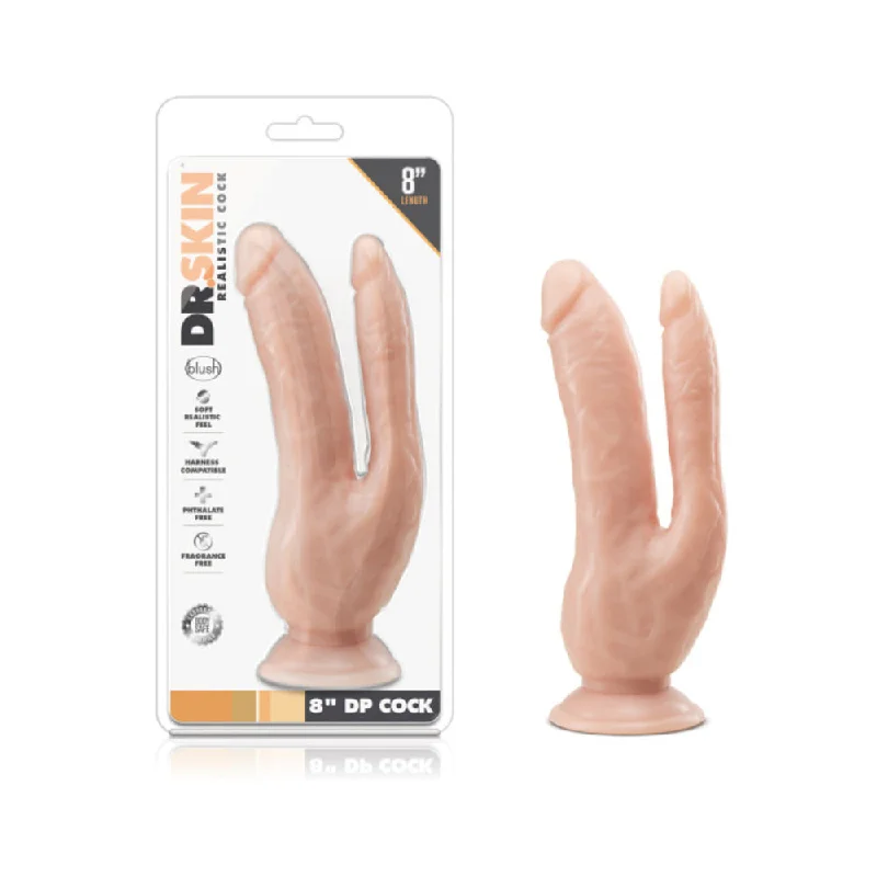 Dr. Skin - 8 Inch Dp Cock - Vanilla