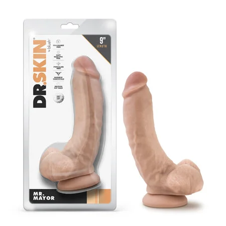 Dr Skin Mr Mayor 9 Dildo Balls Beige