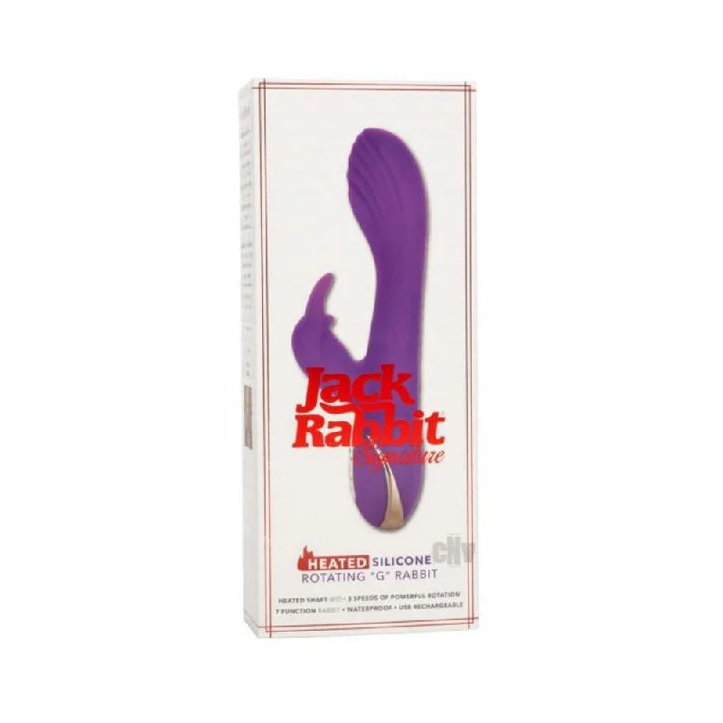 Jack Rabbit Signature Heated Silicone Rotating G Rabbit - Purple