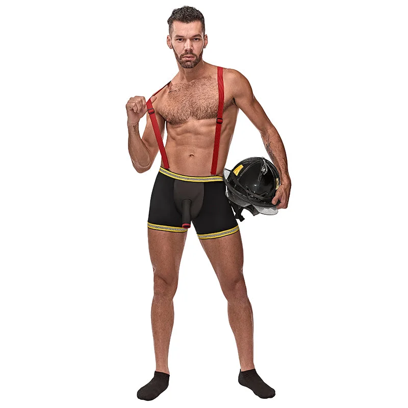 Male Power Costume Hose Me Down Blk LX