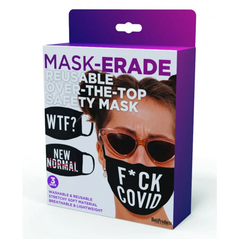 Maskerade Masks - F Covid/Wtf?/New Normal - 3-Pack.