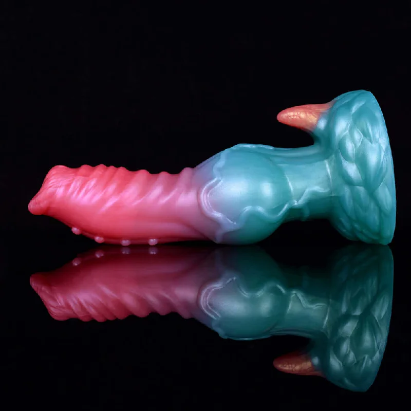 👾 7.75-Inch Elyrius the Monster Dog - Knotted Alien Dildo with G-Spot Demon Horn