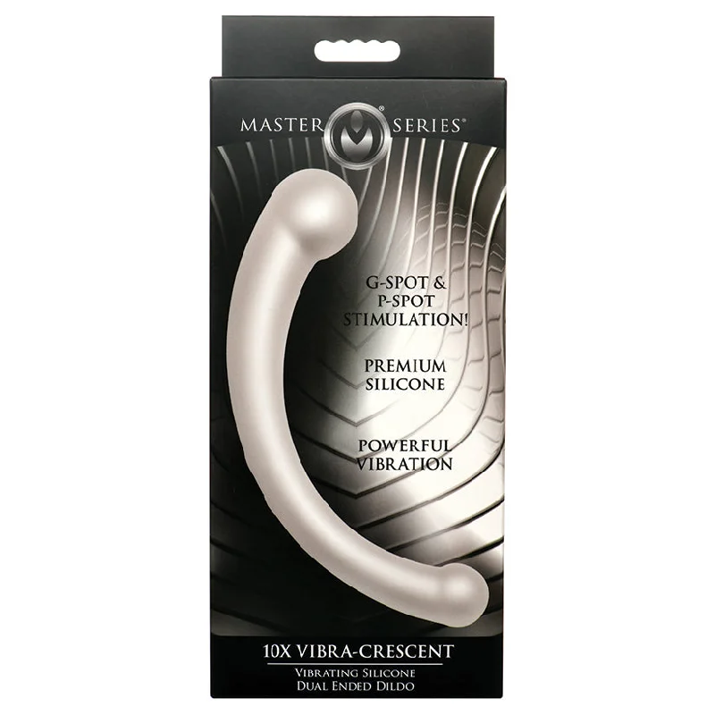 Ms Vibra Crescent Dual Dildo Silver