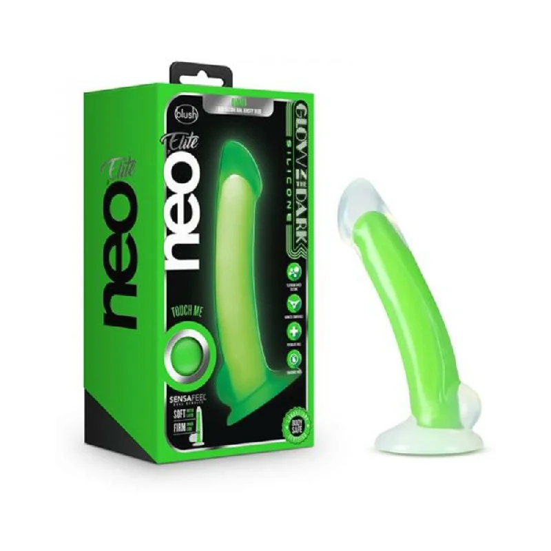 Neo Elite - Glow-in-the-dark Omnia - 7-inch Silicone Dual-density Dildo - Neon Green