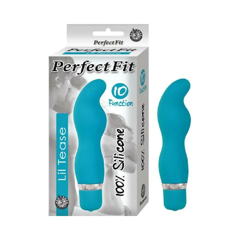 Perfect Fit Lil Tease Turquoise Blue Vibrator