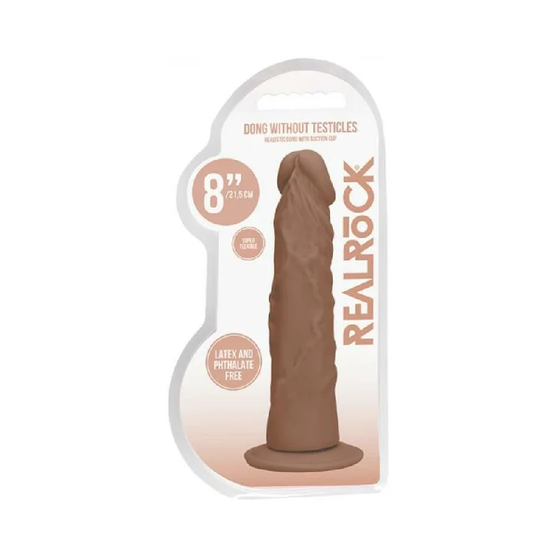 Real Rock Realistic Dildo - 8" - 20 Cm - Mocha