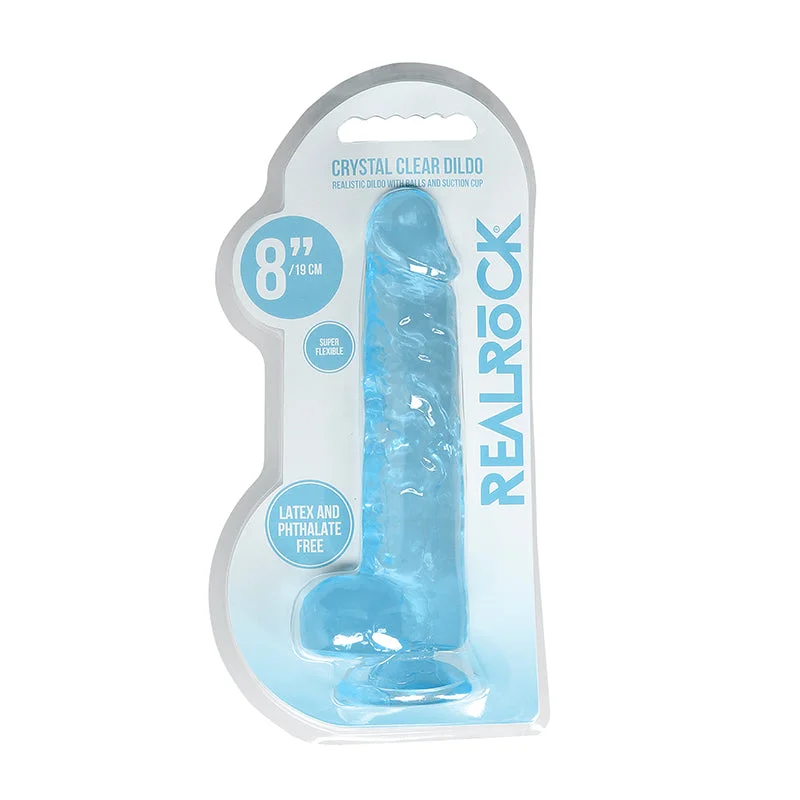 Realrock Realistic Dildo W/Balls 8in Bl