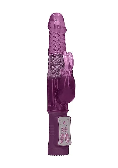 Rotating Beaded Rabbit Vibrator - Purple