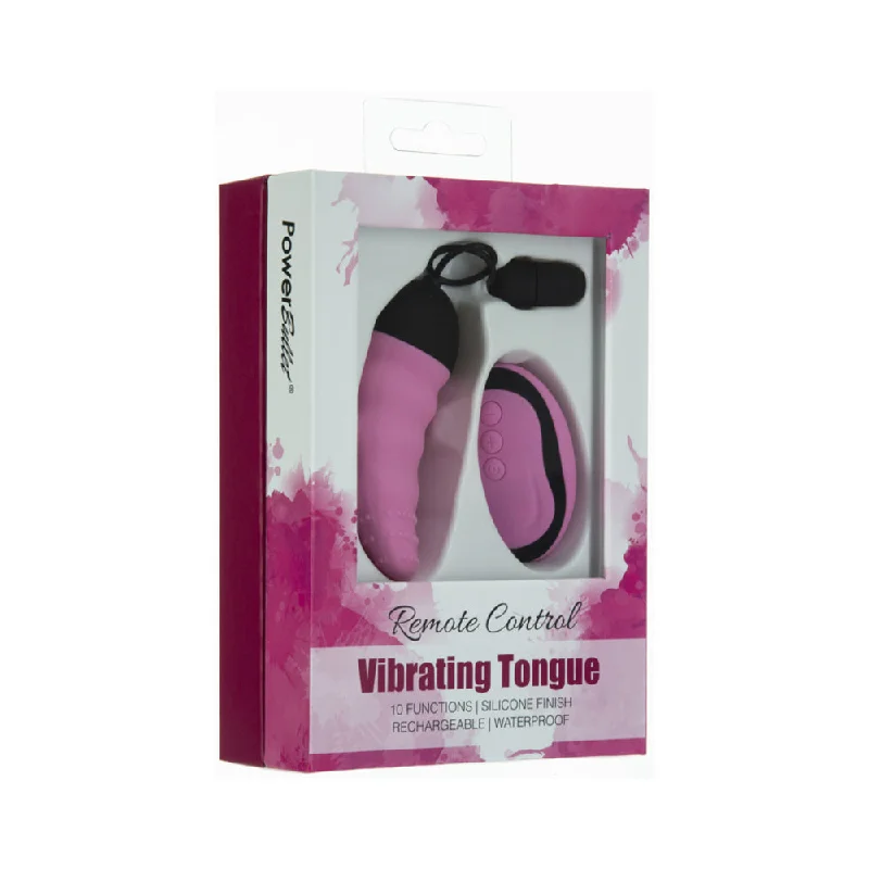 Simple & True Vibrating Remote Control Tongue Pink