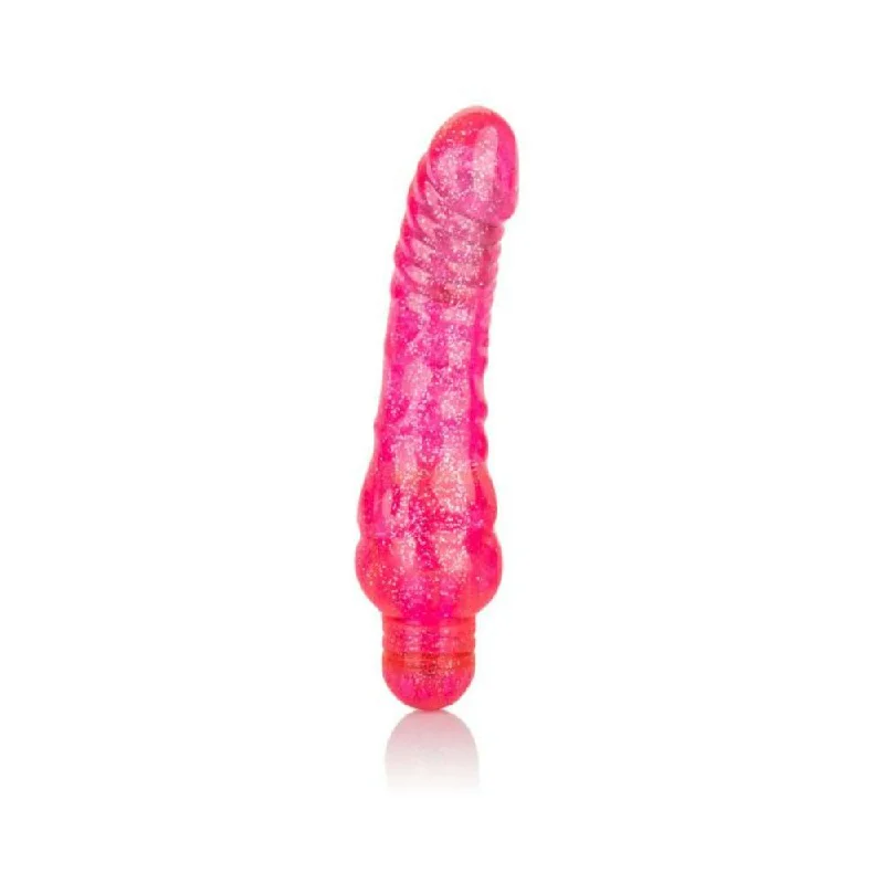 Sparkle Glitter Jack Pink Vibrating Dildo