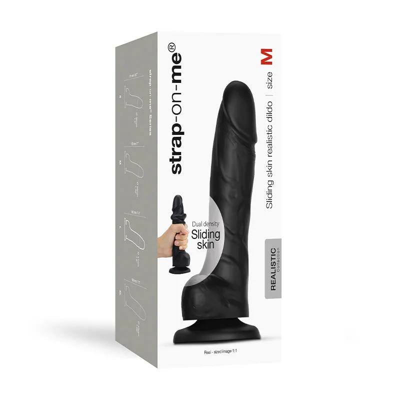 Strap-On-Me Slid Skin Real Dildo M Bk