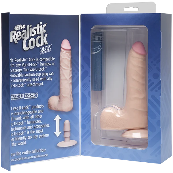 The Realistic Cock + Balls UR3 Slim 7inch