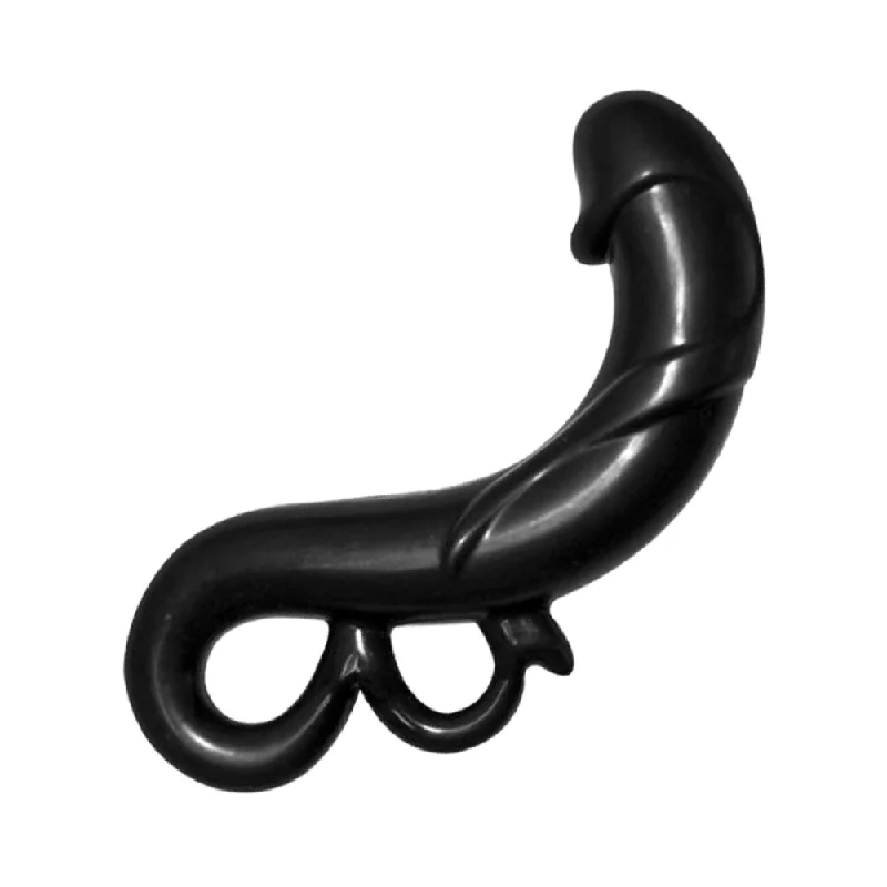 The Velvet Kiss Collection Little Dragon Silicone Dong - Black