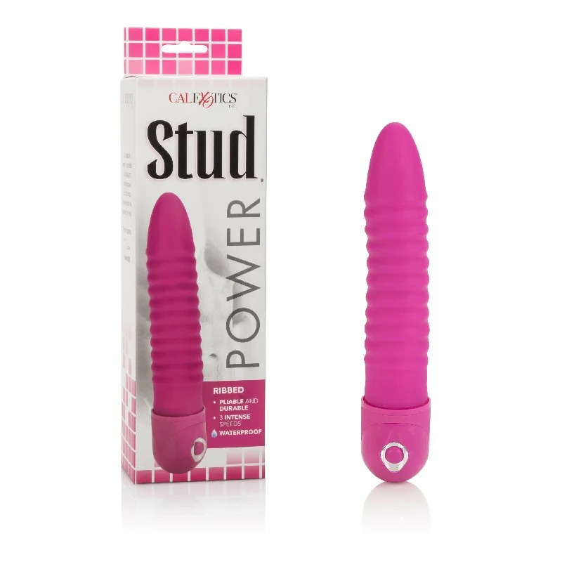 Waterproof Power Stud Ribbed Vibe - Pink