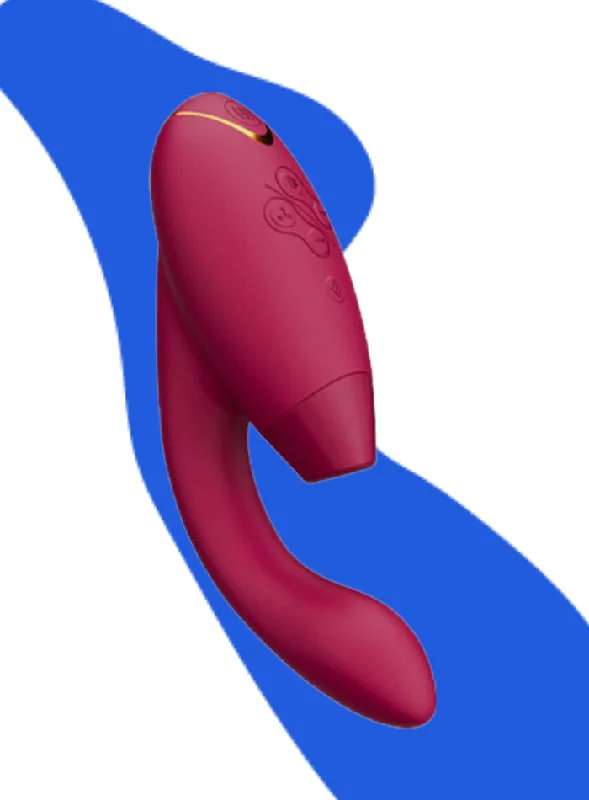 Womanizer DUO Two 8 inch G-Spot Rabbit Vibrator with Pleasure Air Clitoral Suction Stimulator