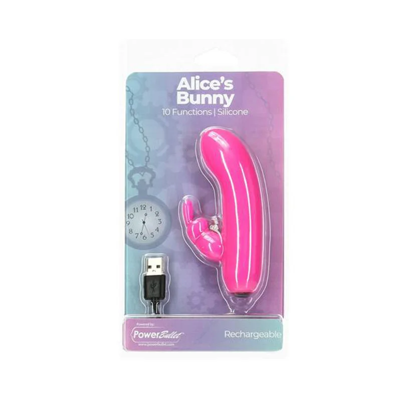 Alice’s Bunny Rechargeable Bullet With Removable Rabbit Sleeve Pink