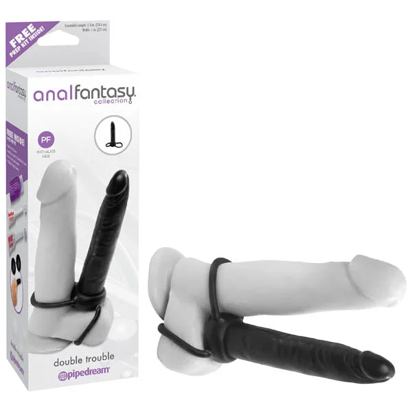 Anal Fantasy Collection Double Trouble Cock Ring Strap on