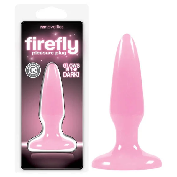 Firefly Pleasure 3.2'' Butt Plug Glow in the Dark Pink