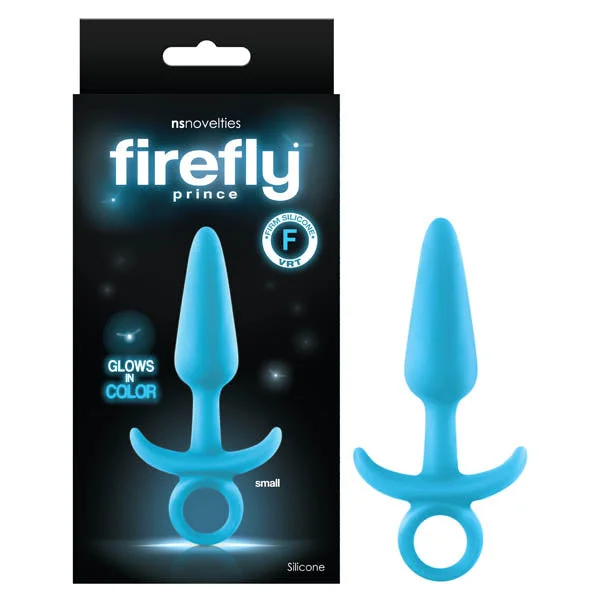 Firefly Prince Butt Plug Blue Glow in the Dark 10.9cm