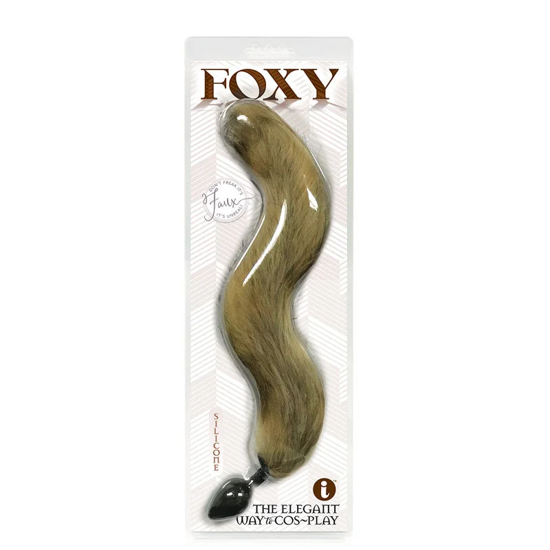 Foxy Fox Tail Silicone 18" Butt Plug Ginger