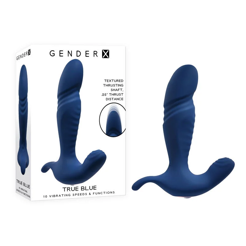 Gender X TRUE BLUE THRUSTING PROSTATE MASSAGER BUTT PLUG