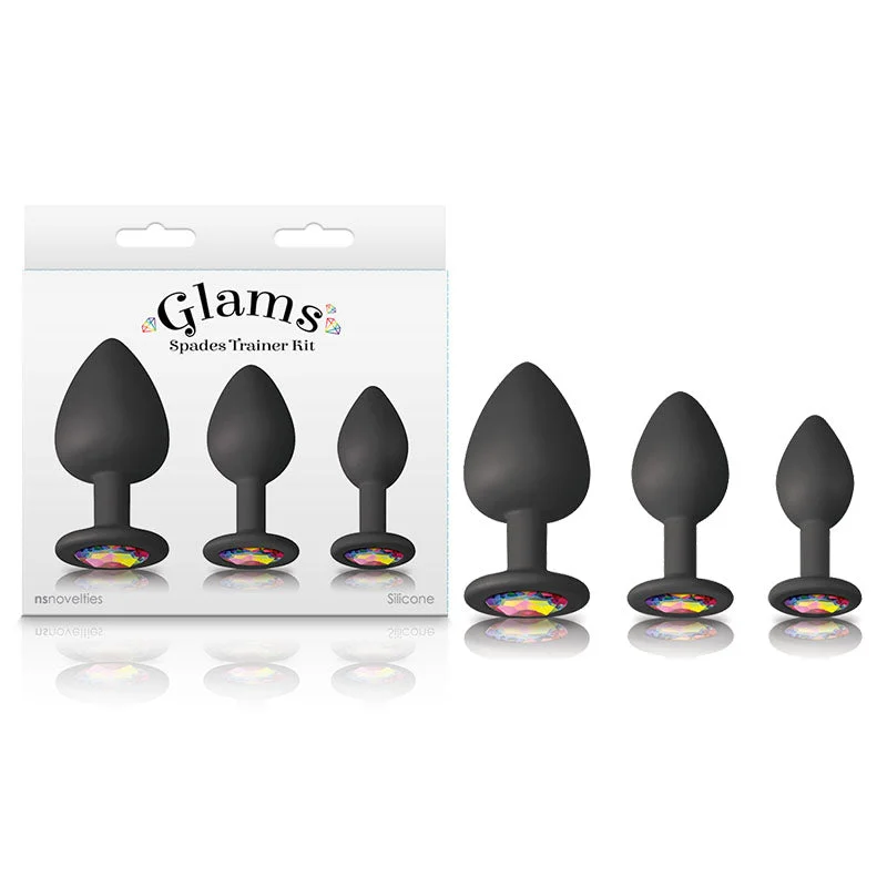 Glams Spades Black Butt Plug Trainer Kit