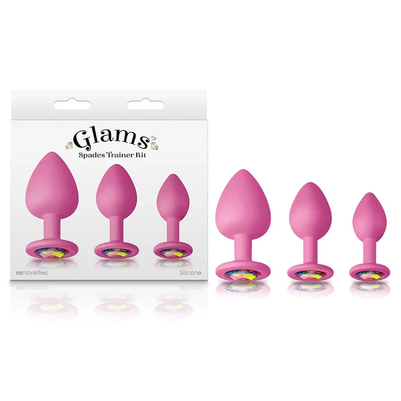 Glams Spades Butt Plug Trainer Kit - Pink