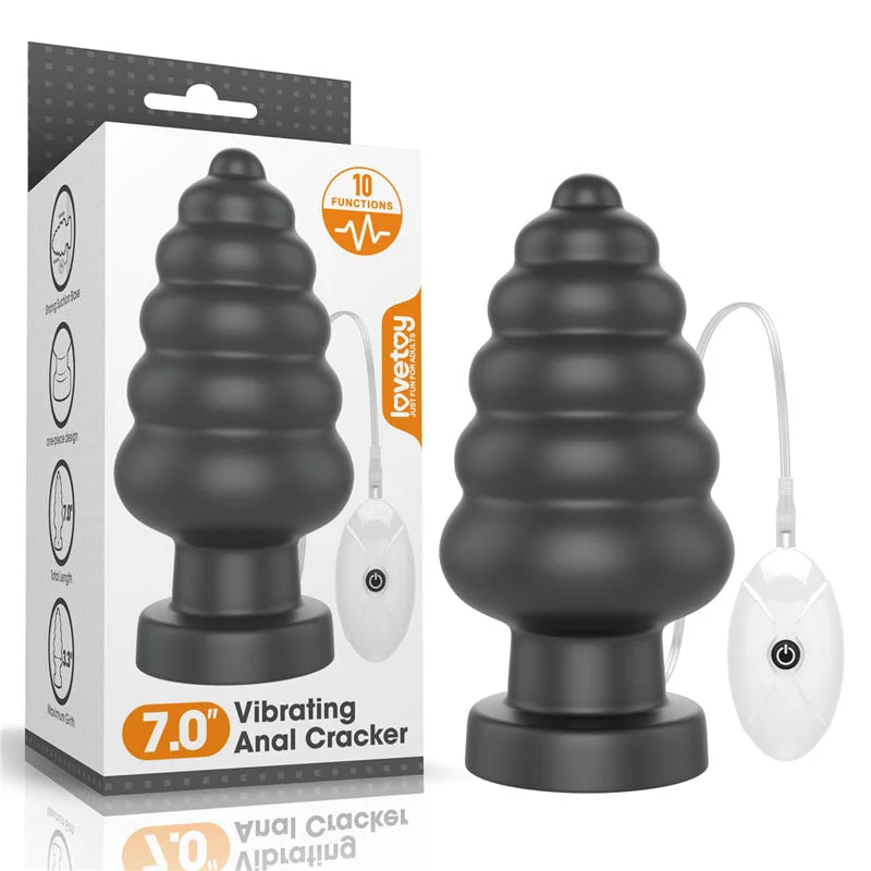 King Sized 7'' Vibrating Anal Cracker Butt Plug