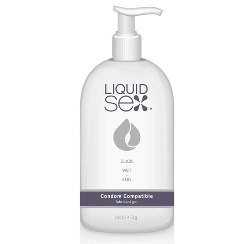 Liquid Sex Condom Compatible Lubricant Gel, 16 fl. oz. (473 ml) Pump Bottle