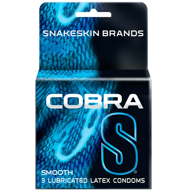 Snakeskin Cobra Extra Lubricated Latex Straight Shaft Condoms (3)