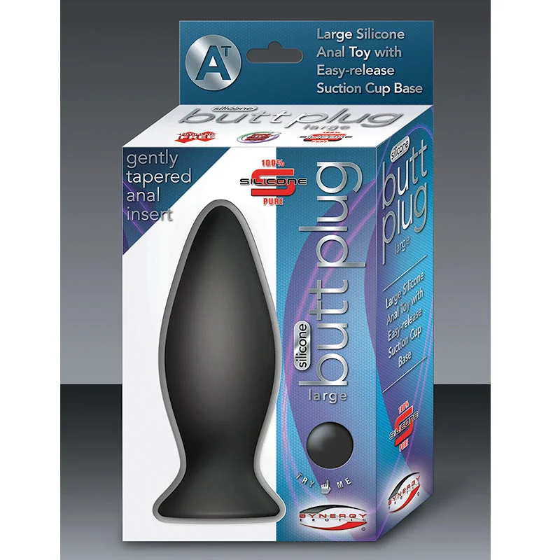 Synergy Silicone Butt Plug Large Black