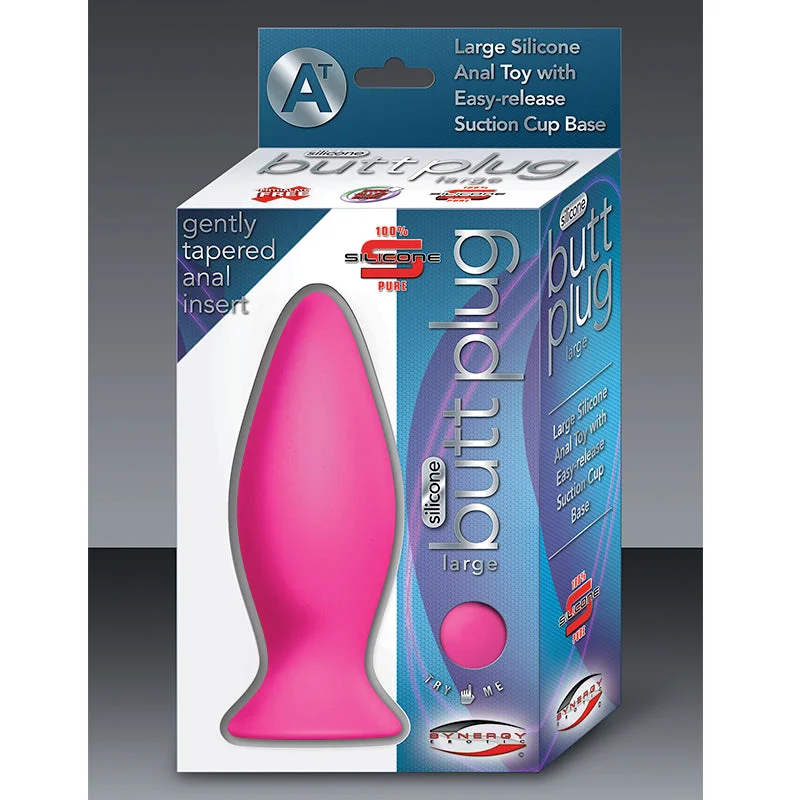 Synergy Silicone Butt Plug Large Pink