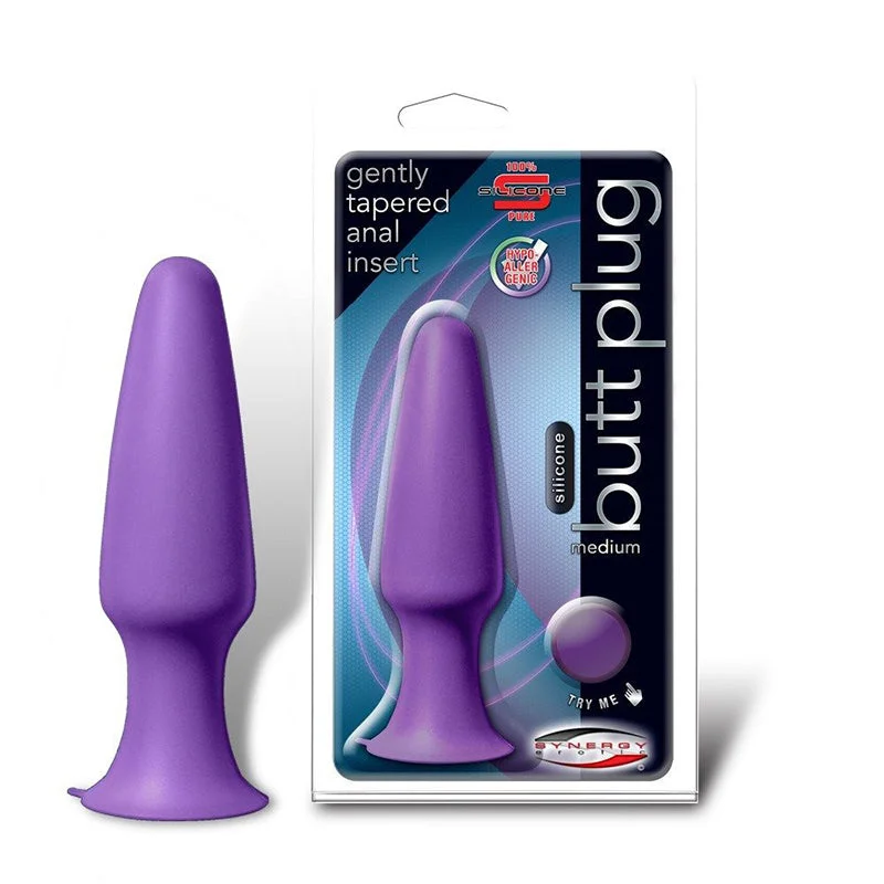 Synergy Silicone Butt Plug Medium Lavender