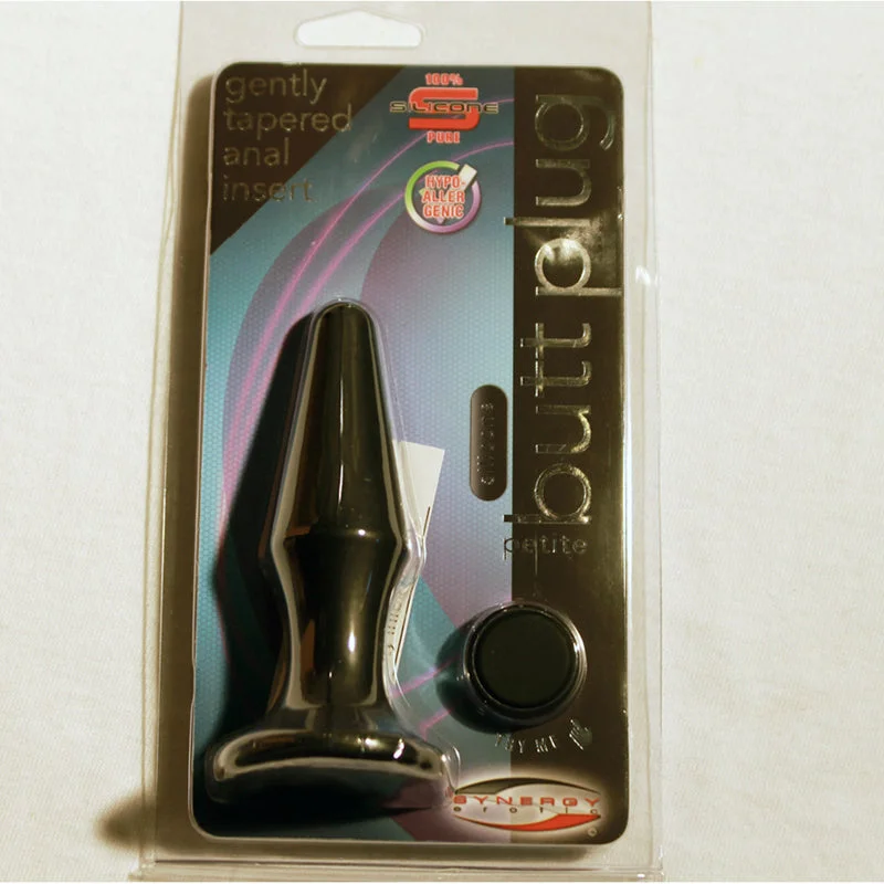 Synergy Silicone Butt Plug Small Black