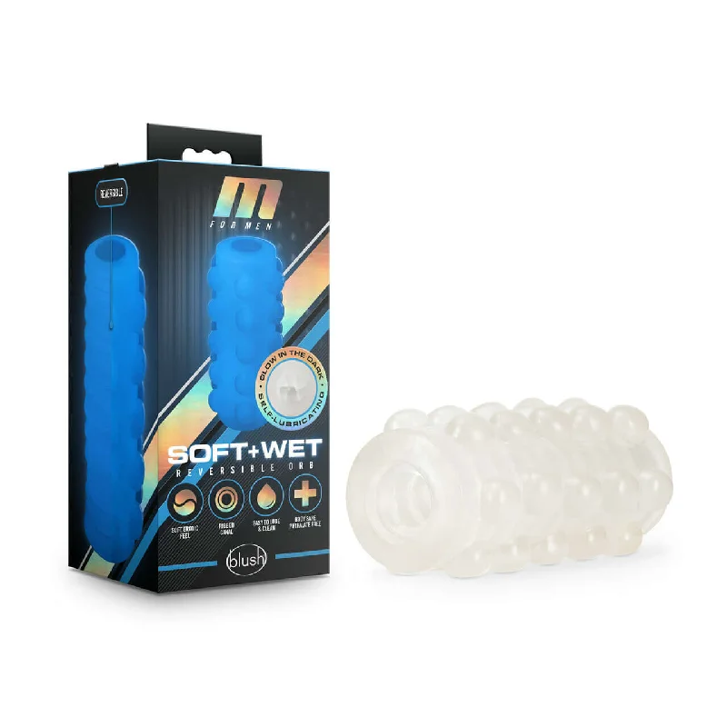 M For Men Soft and Wet Orb Frosted Clear Stroker