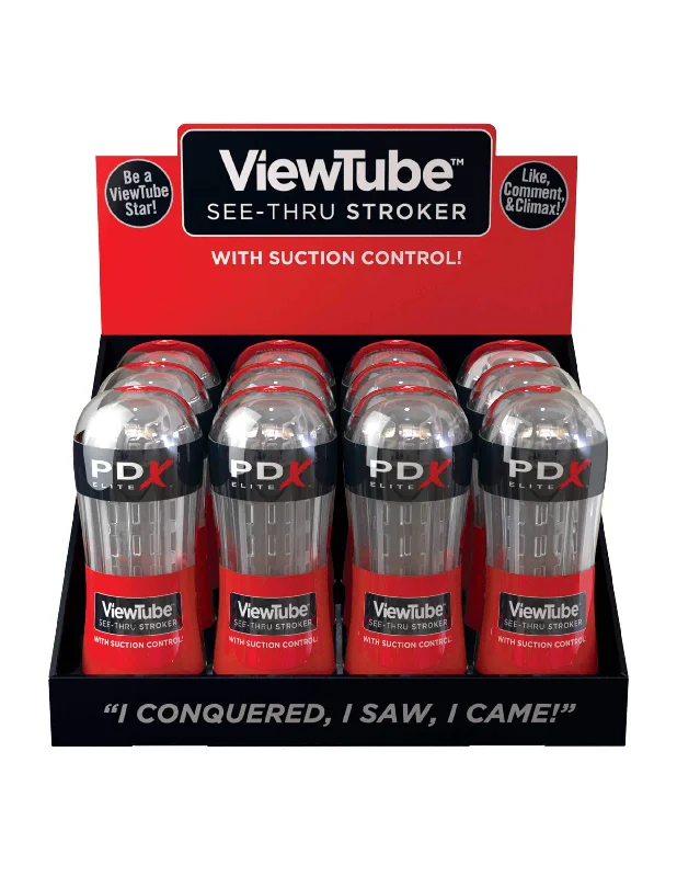 PDX Elite View Tube See Thru Stroker Display 12 Count