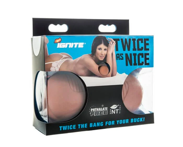 Si Novelties Ignite series Twice As Nice Tan Caramel stroker.