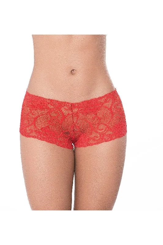 Lace Boyshort | Red