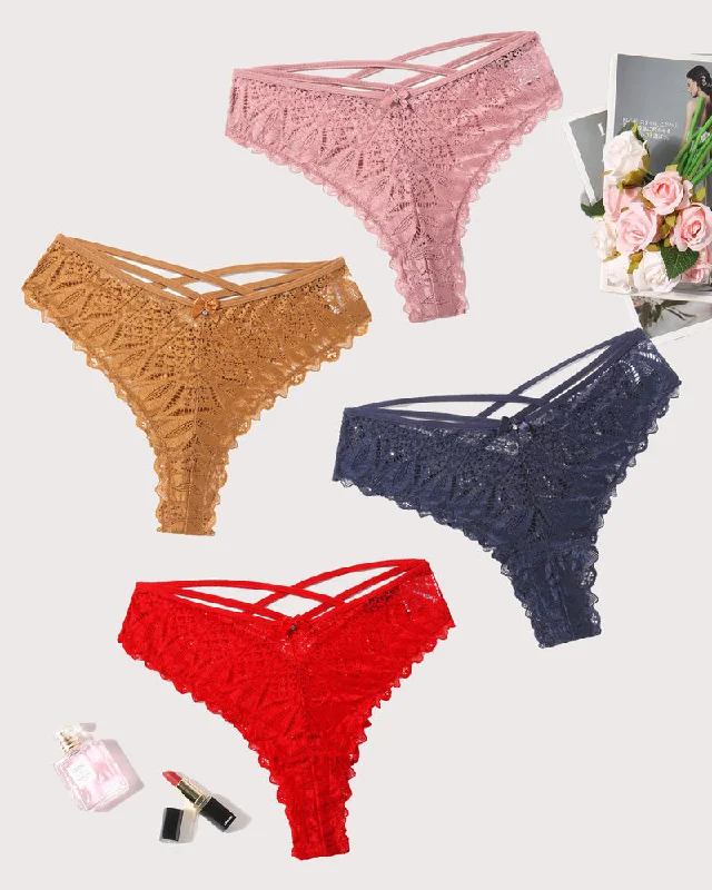 Cheeky Panties Lace Criss Cross Underwear