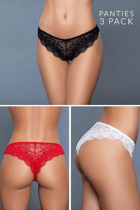 Florence Lace Cheeky 3 Pack Panties